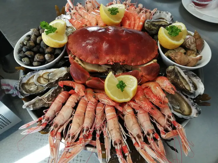 Camping Theven : assiette de fruits de mer